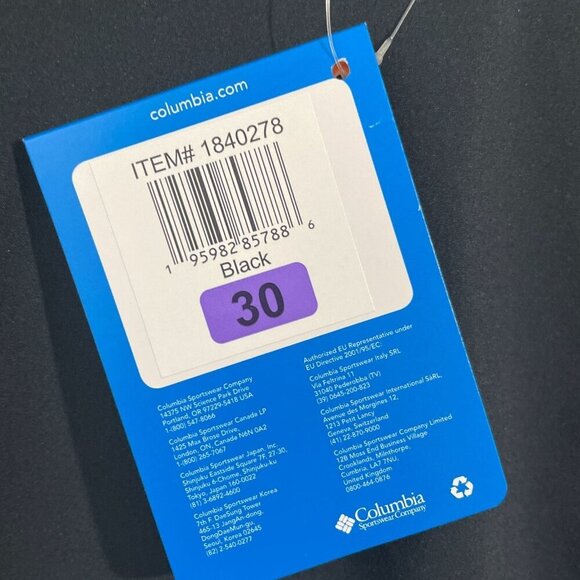 NEW Columbia Hiking Mens Size 30 Omni-Shade Black Shorts 50 UPF Sun Protection - Picture 6 of 9